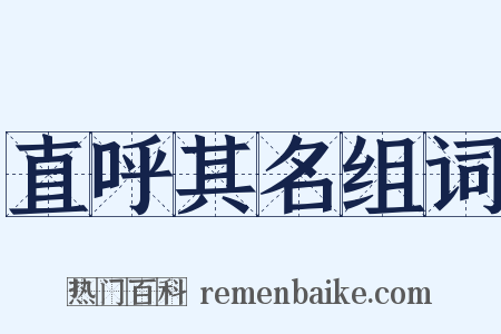 直呼其名组词是什么意思的图片